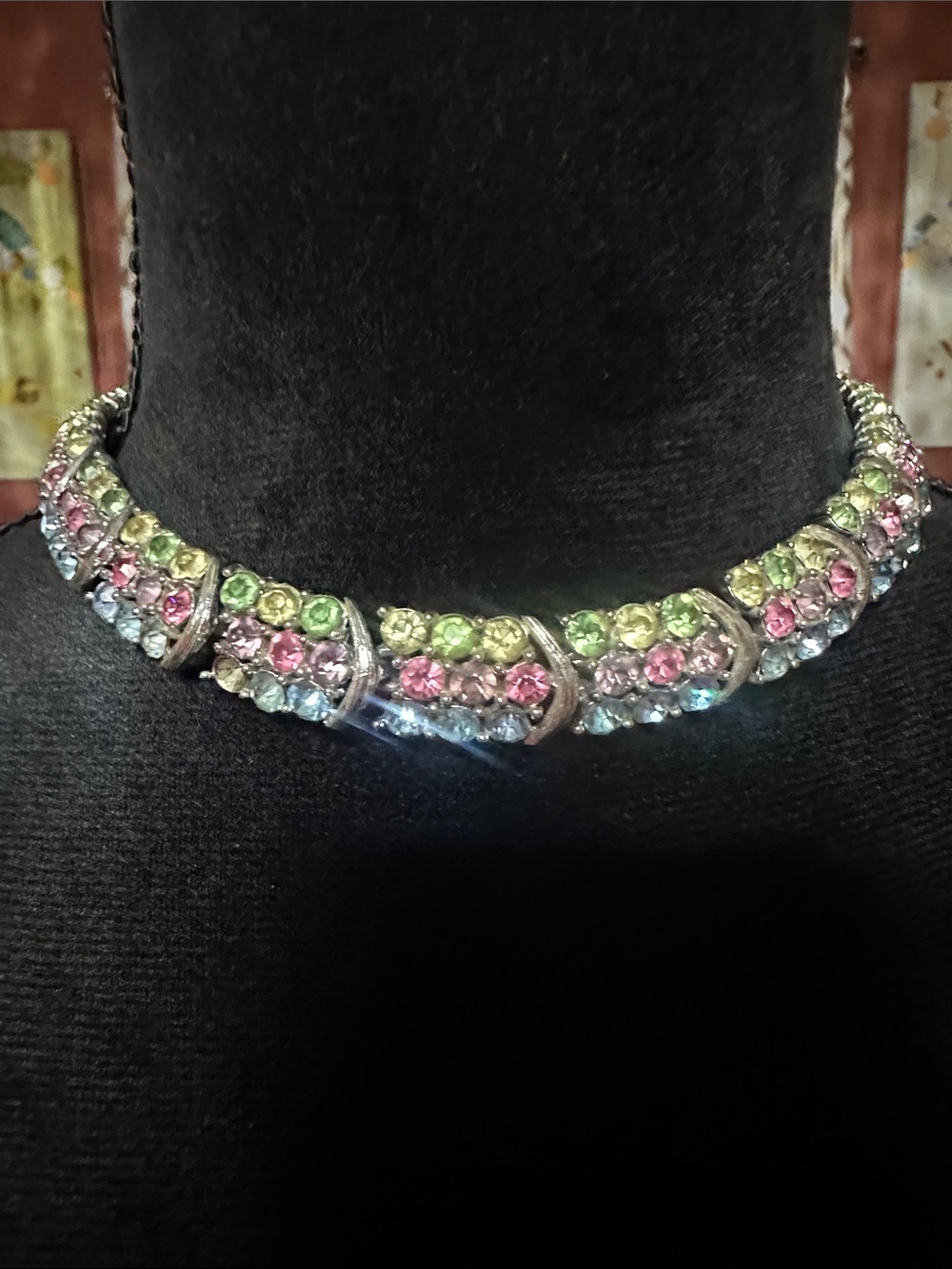 Multicolor Crystal Choker Necklace